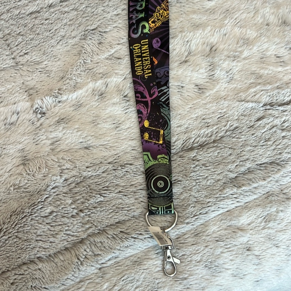 Universal Studios Mardi Gras lanyard NWT